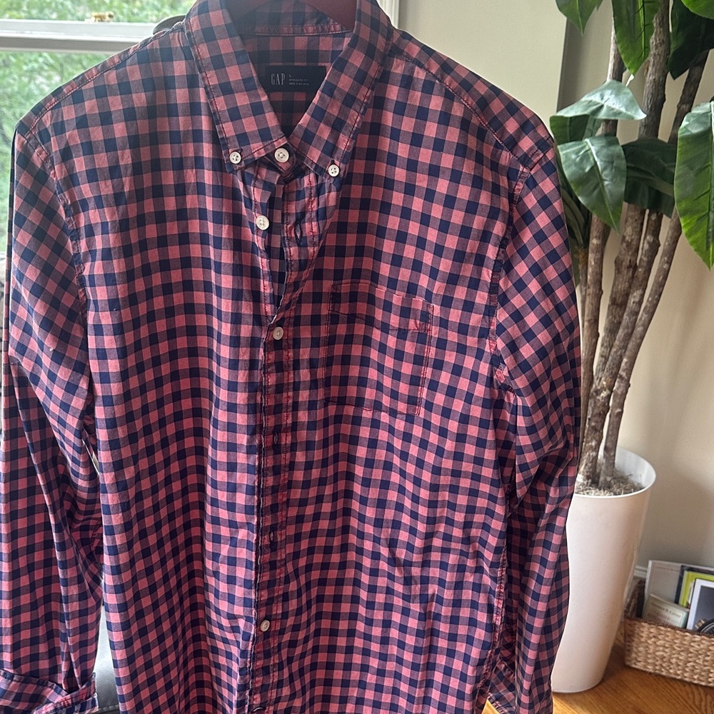 GAP Checkered Shirt in Orange and Black